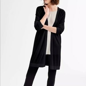 Eileen Fisher Simple Streth Open Front Sweater XL